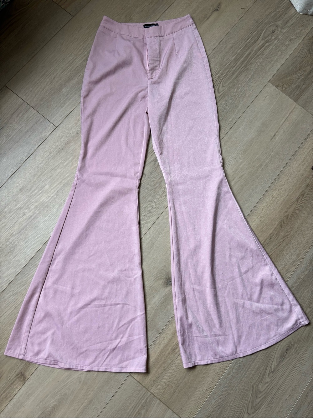 PrettyLittleThing Pastel Pink Flared Bootcut Pants